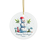 Happy Holidaze Snowman Christmas Ornament