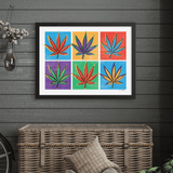 Pop Art Weed Leaf Art Print