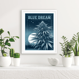 Blue Dream Blues Vintage Style Art Print