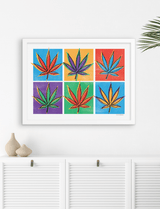 Pop Art Weed Leaf Art Print