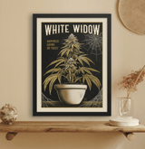 White Widow Vintage Style Art Print