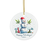 Happy Holidaze Snowman Christmas Ornament