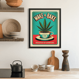 Wake & Bake Vintage Style Art Print