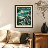 California Vintage Style Art Print