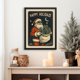 Happy Holidaze Vintage Style Art Print