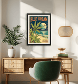 Blue Dream Vintage Style Art Print