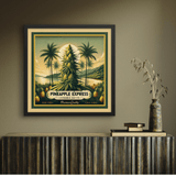 Pineapple Express Square Vintage Style Art Print