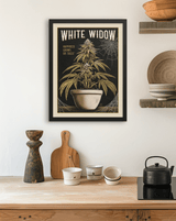 White Widow Vintage Style Art Print