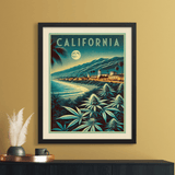 California Vintage Style Art Print