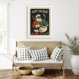 Happy Holidaze Vintage Style Art Print