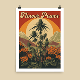 Flower Power Vintage Style Art Print