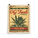 OG Kush Vintage Style Art Print