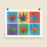 Pop Art Weed Leaf Art Print