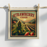 Strawberry Cough Square Art Print