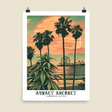 Sunset Sherbet Pier Art Print