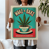 Wake & Bake Vintage Style Art Print