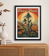 Flower Power Vintage Style Art Print