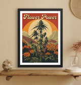 Flower Power Vintage Style Art Print