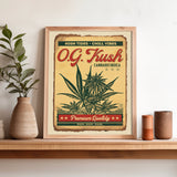 OG Kush Vintage Style Art Print