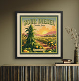 Sour Diesel Square Vintage Style Art Print